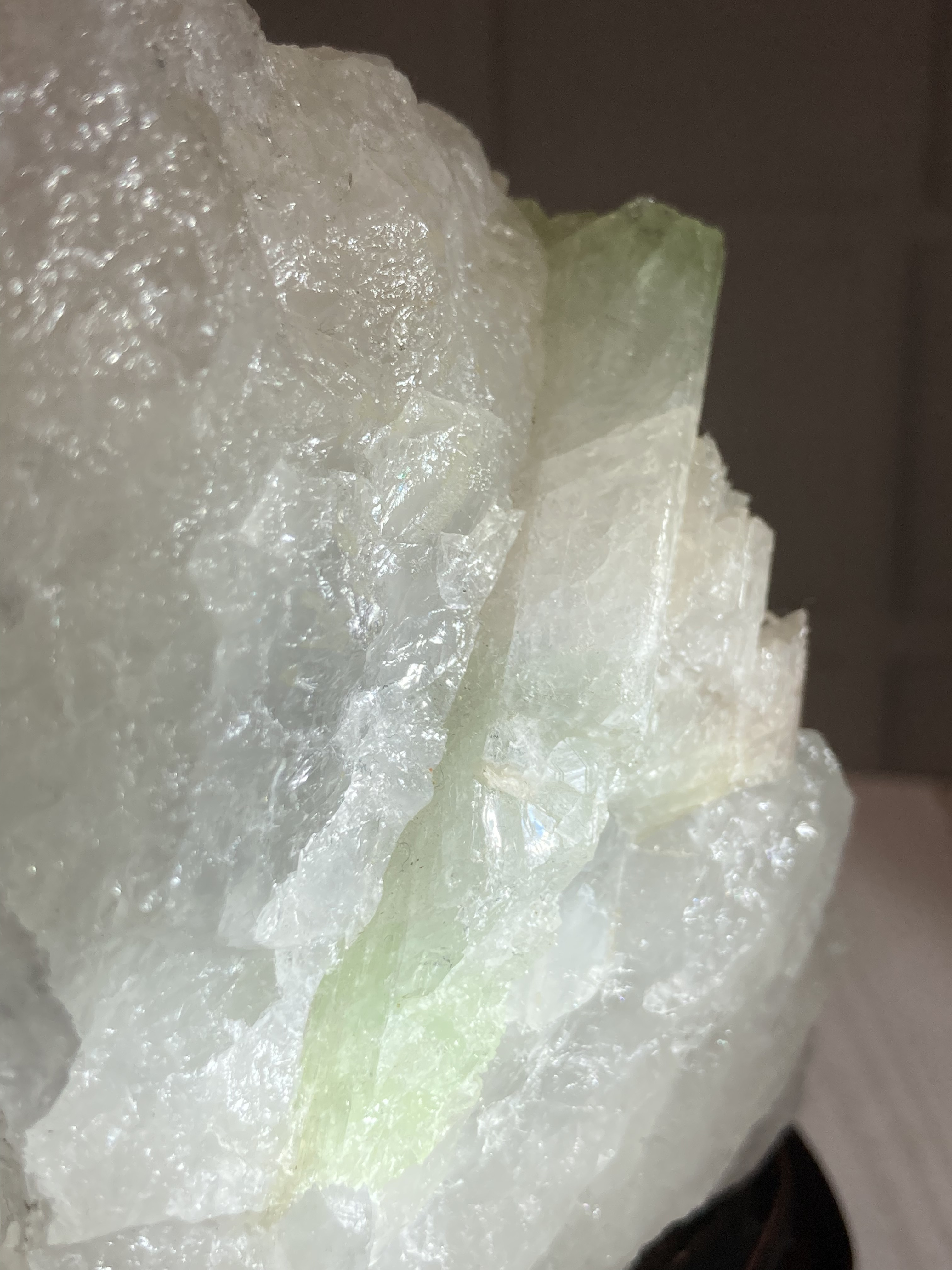 グラデーション ピンク グリーン トルマリン ラフストーン 原石 置物