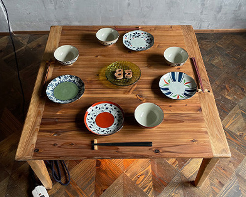 こたつ WW ダイニングこたつ スクット パワフルヒーター 高さ6段階調節 105x80cm