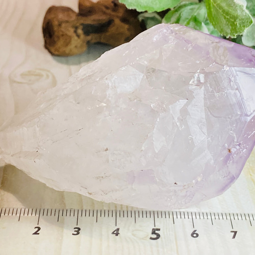 波打つ晶紋✨ カクセコナイト内包ラベンダー アメジスト原石ラフストーン