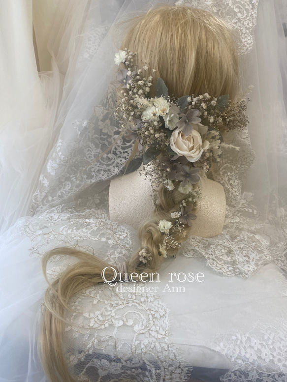 【送料無料】Queen rose ナチュラル&アースカラー　ヘッドドレス 17枚目の画像