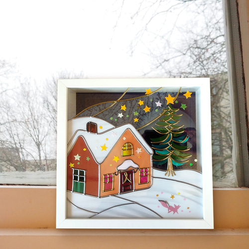 Creemaのクリスマス クリスマスの夜に ステンドグラス風クリスマス