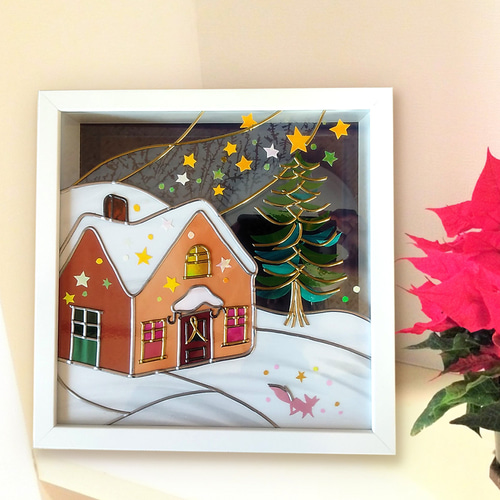 Creemaのクリスマス クリスマスの夜に ステンドグラス風クリスマス