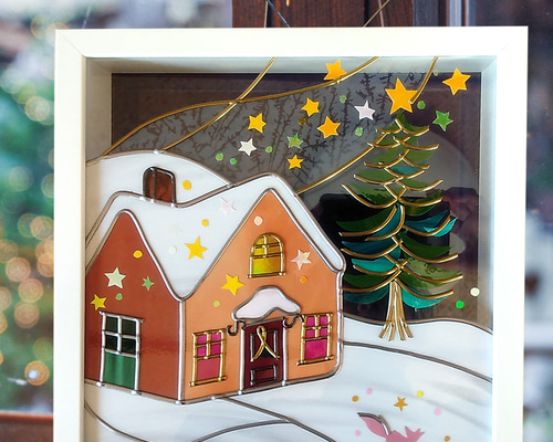 Creemaのクリスマス クリスマスの夜に ステンドグラス風クリスマス