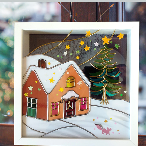 Creemaのクリスマス クリスマスの夜に ステンドグラス風クリスマス