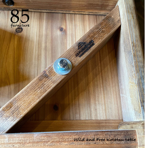 Wild&Free正方形こたつ】91×91cm 年中使える ローテーブル 無垢材