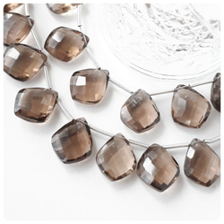 ∴天然石ビーズ∵ホワイトシェル×クリスタル ローゼンジ