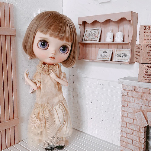 ミニチュア ドールハウス 背景ボード 壁 床 カスタムブライス