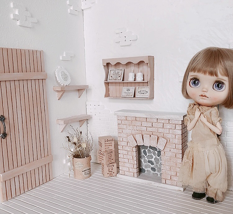 ミニチュア ドールハウス 背景ボード 壁 床 カスタムブライス ミニチュア ドールハウス 背景ボード 壁 床 カスタムブライス