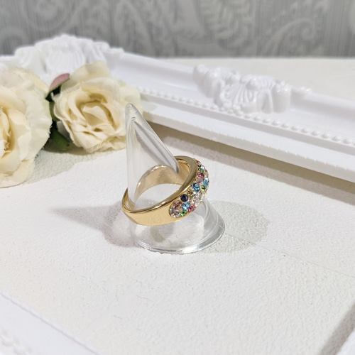 アーカー AHKAH リング 9号 AHKAH K18 ブルームリング 9号 ブルーム