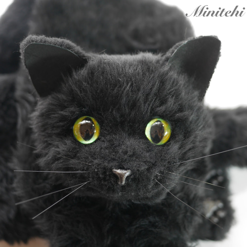 ぬいぐるみみたいな 黒猫マフラー ストール リアル 黒ねこ 猫雑貨 猫