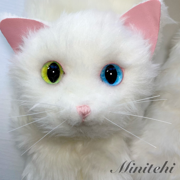 作家様 しろねこ ぬいぐるみ ミニチュア テディベア ハンドメイド 作家