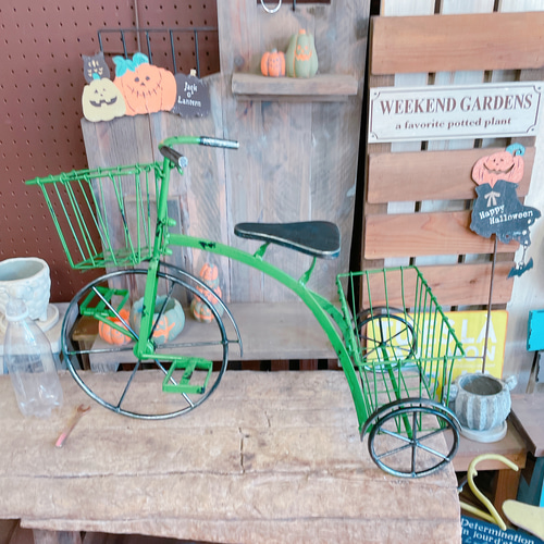 ラスト！グリーン系！かっこいい自転車【インテリア雑貨ジャンク