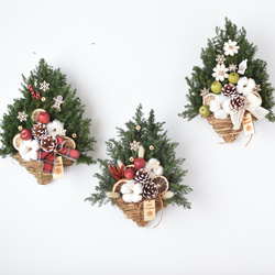 省スペース♪壁飾り式 クリスマスツリー《北欧風》プリザーブド&ドライ＊Creema限定 9枚目の画像