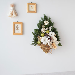 省スペース♪壁飾り式 クリスマスツリー《北欧風》プリザーブド&ドライ＊Creema限定 5枚目の画像