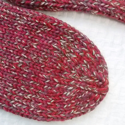 23～23.5㎝くらいの方用 厚手の手編み靴下 ウール100％ 毛糸を約190グラム使用した分厚い靴下（49） 4枚目の画像