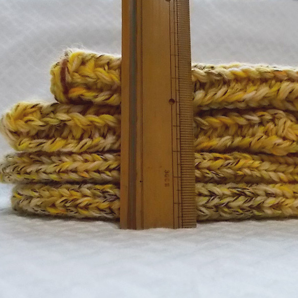 25～26㎝くらいの方用 厚手の手編み靴下 ウール100％ 毛糸を約260グラム使用した分厚い靴下（50） 5枚目の画像