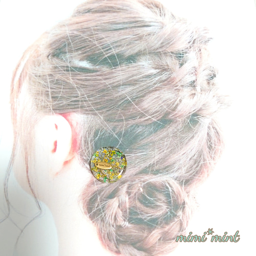 No.2449 ハンドメイド　ヘアゴム　レジン　ドライフラワー ハンドメイド　ヘアゴム　レジン　ドライフラワー No.2449