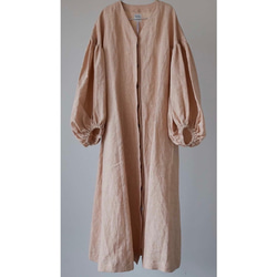 European linen coat dress (milk tea) 18枚目の画像