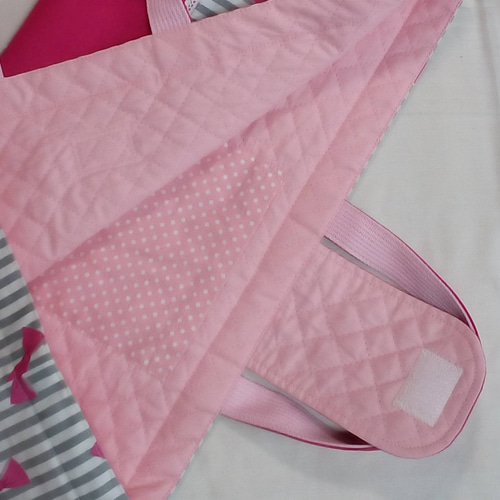 クリームマカロン＋ピンク水玉 ピアニカケース 鍵盤ハーモニカケース  