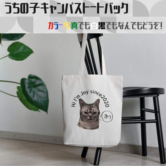 うちの子コーディネイト　いつも一緒♪４点セット　わんちゃん・猫ちゃん トートバッグ・Tシャツ・ポット・ステッカー 3枚目の画像