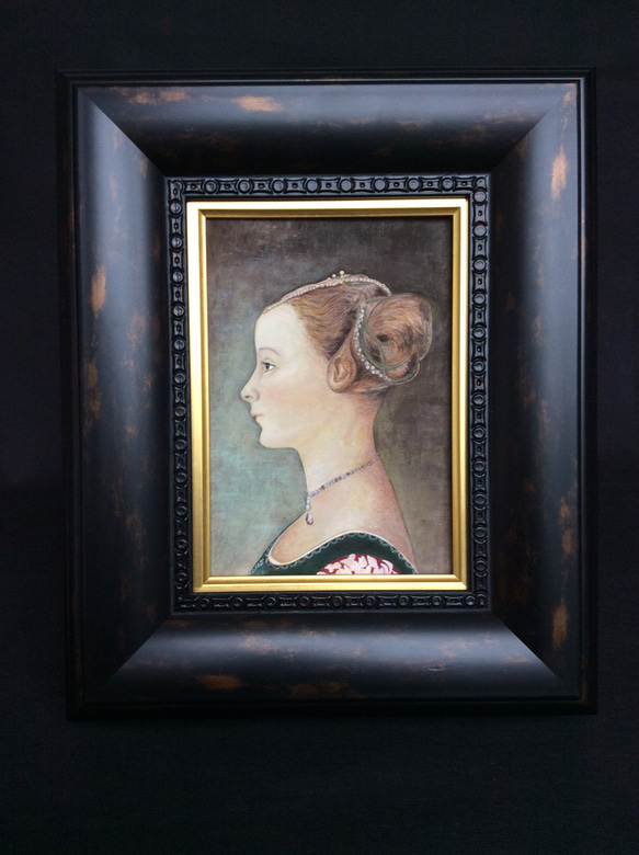 ある女性の肖像　テンペラ画 1枚目の画像