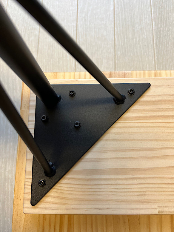 【送料無料】 ローテーブル 長方形 90cm 45cm パイン ナチュラル アイアン4本脚 8枚目の画像
