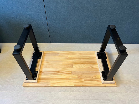 【送料無料】 ローテーブル 長方形 90cm 45cm パイン ナチュラル アイアン ロ型脚 7枚目の画像