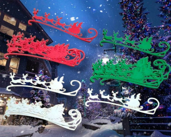 早割クリスマス2023 ダイカット サンタクロース 15枚 コラージュ素材 1枚目の画像