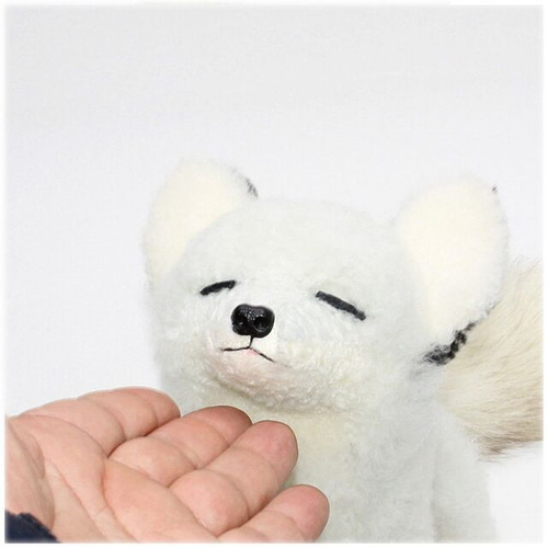 きつねダンス・ホワイトきつね・リアルファー仕立てfoxテール【再販  