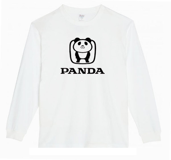 【XS～3XLパロディ5.6oz】HパンダロングTシャツ面白いおもしろプレゼントロンT送料無料・新品人気 1枚目の画像