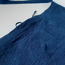 Stitch bag  ＿　藍染　倉敷の布 2枚目の画像