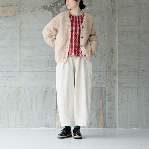 2025年復刻再販！あったかウール♡手編みニットカーディガン