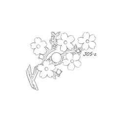 色が変わる 桜 2way ブローチ　桜枝 アクセサリー 2枚目の画像