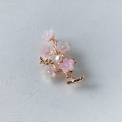 色が変わる 桜 2way ブローチ　桜枝 アクセサリー 12枚目の画像
