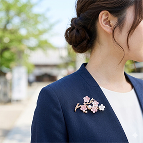 色が変わる 桜 2way ブローチ 桜枝 アクセサリー ブローチ JOS 通販