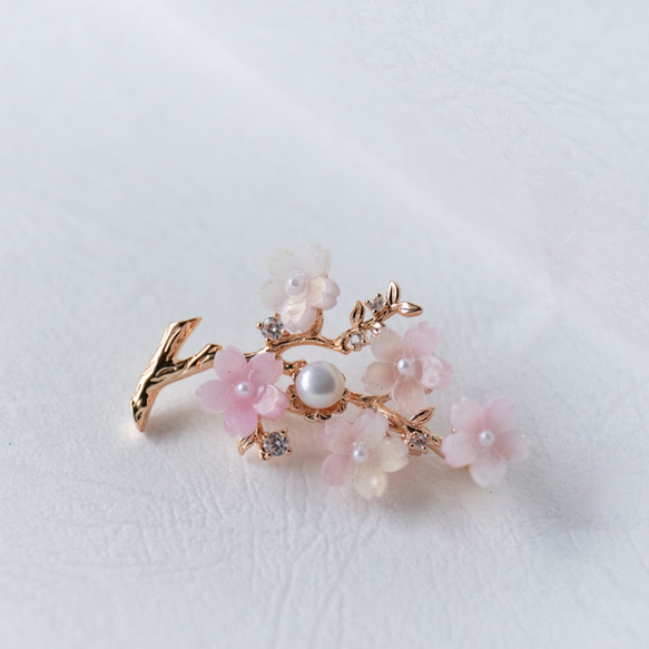 2024年のクリスマスの特別な衣装 色が変わる 桜 2way ブローチ 桜枝 アクセサリー ブローチ JOS アクセサリー