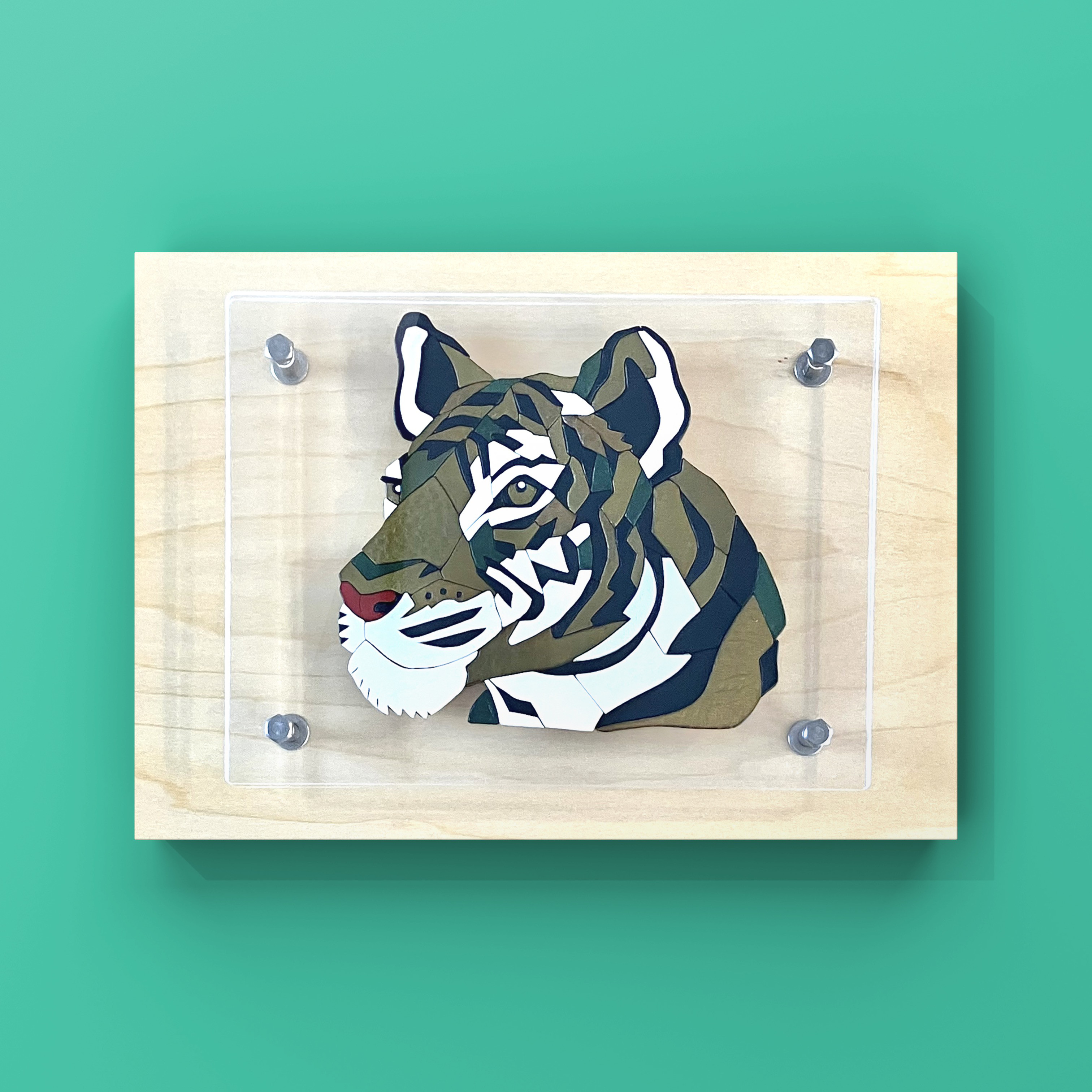 ■送料無料■ Leather Art  - Green Tiger -