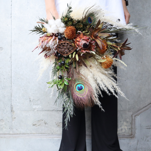 ウェディング ♡ クラッチブーケ アーティフィシャルフラワー 海外風♡ ウェディング ♡ クラッチブーケ アーティフィシャルフラワー