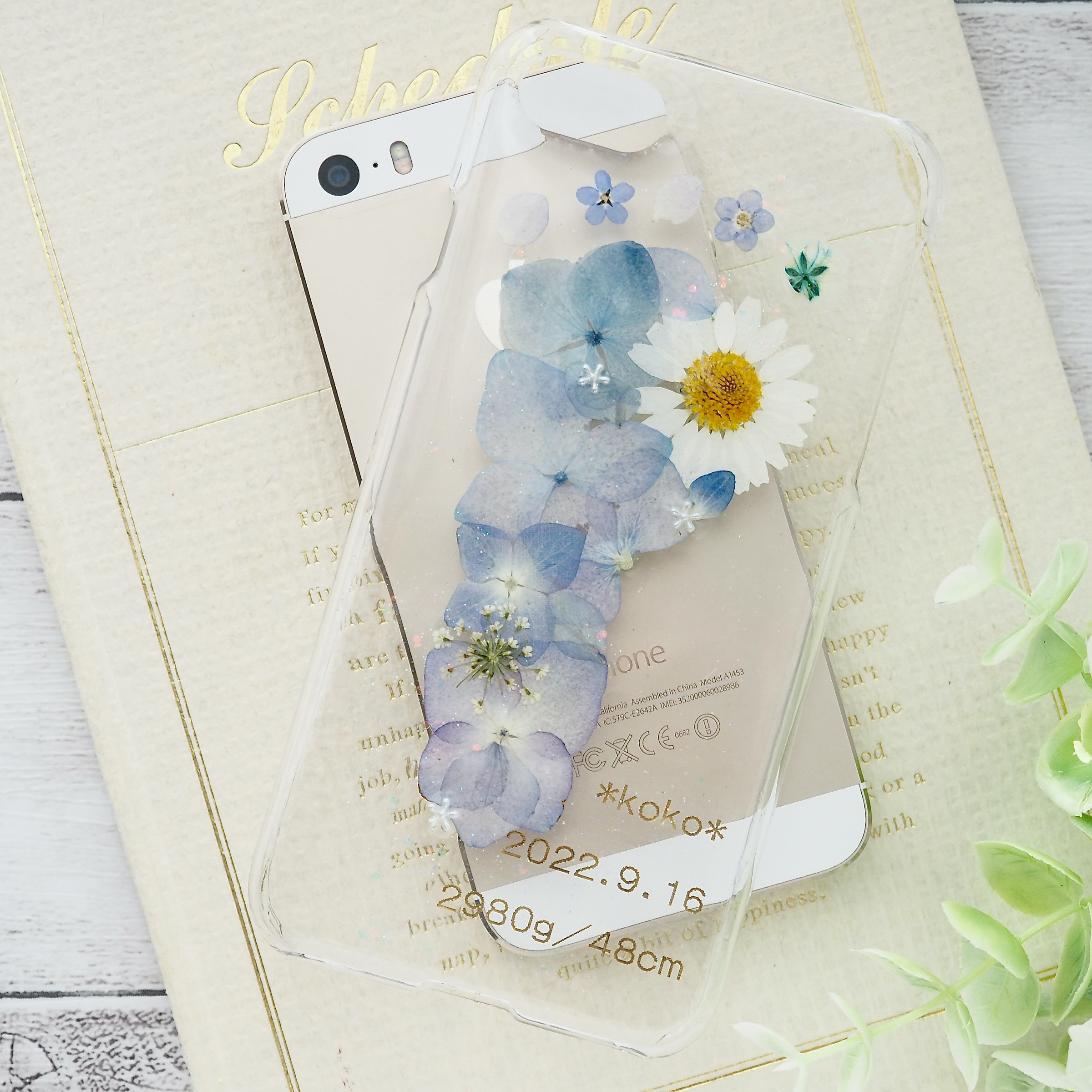 手帳型押し花スマホケース　全機種対応
