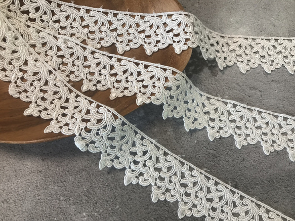 2m レーヨンケミカルレース 蔓草柄 日本製 lace-No,140 1枚目の画像