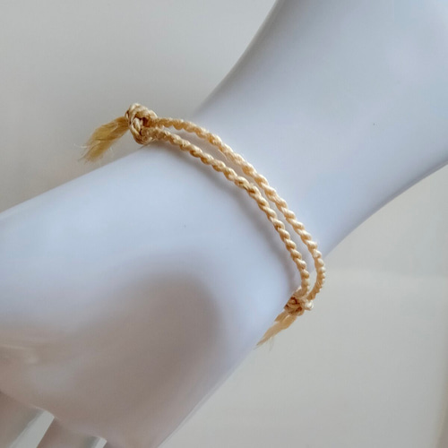 淡路玉ブレスレット✳精麻お守り水引アクセサリー◇神社麻緒ヘンプ