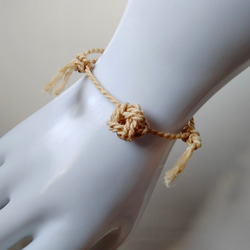 淡路玉ブレスレット✳精麻お守り水引アクセサリー◇神社麻緒ヘンプ