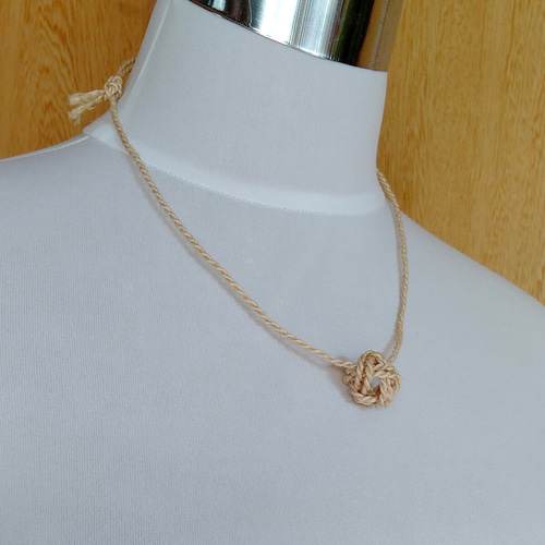 淡路玉ネックレス✳精麻お守り水引アクセサリー◇神社麻緒ヘンプあわじ