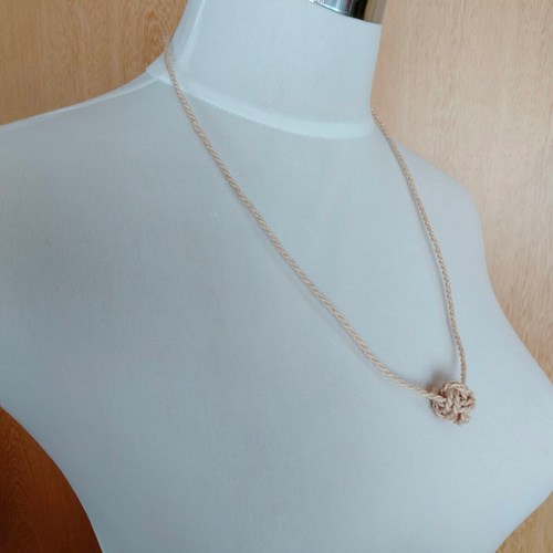 淡路玉ネックレス✳精麻お守り水引アクセサリー◇神社麻緒ヘンプあわじ