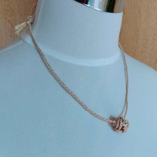 淡路玉ネックレス✳精麻お守り水引アクセサリー◇神社麻緒ヘンプあわじ