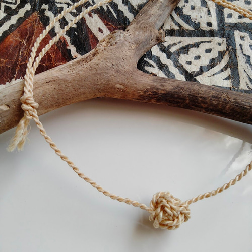 淡路玉ネックレス✳精麻お守り水引アクセサリー◇神社麻緒ヘンプあわじ