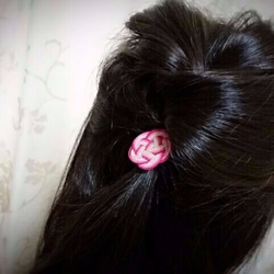 水引“Mizuhiki”製作　薄荷色　花藝設計　髮飾　日式 第5張的照片