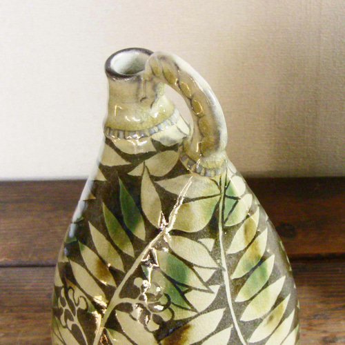 鶏冠壺　花瓶 ナナカマドの鶏冠壷（三彩） 一輪挿し・花瓶・花器 moiwagama