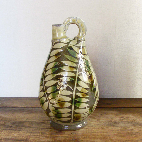 鶏冠壺　花瓶 ナナカマドの鶏冠壷（三彩） 一輪挿し・花瓶・花器 moiwagama