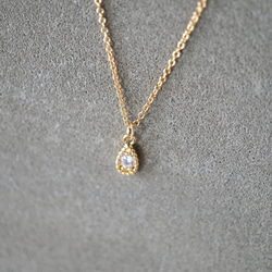 プチダイヤの14kgfネックレス 金属アレルギー対応 ネックレス ゴールド